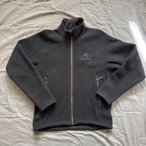 Arcteryx Men's Wool Blend/Fleece Black Jacket Size S